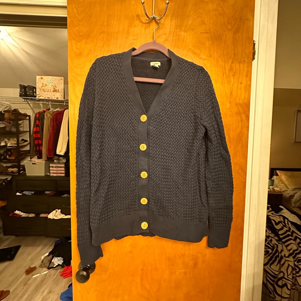 LL Bean Basketweave Cotton Sweater
